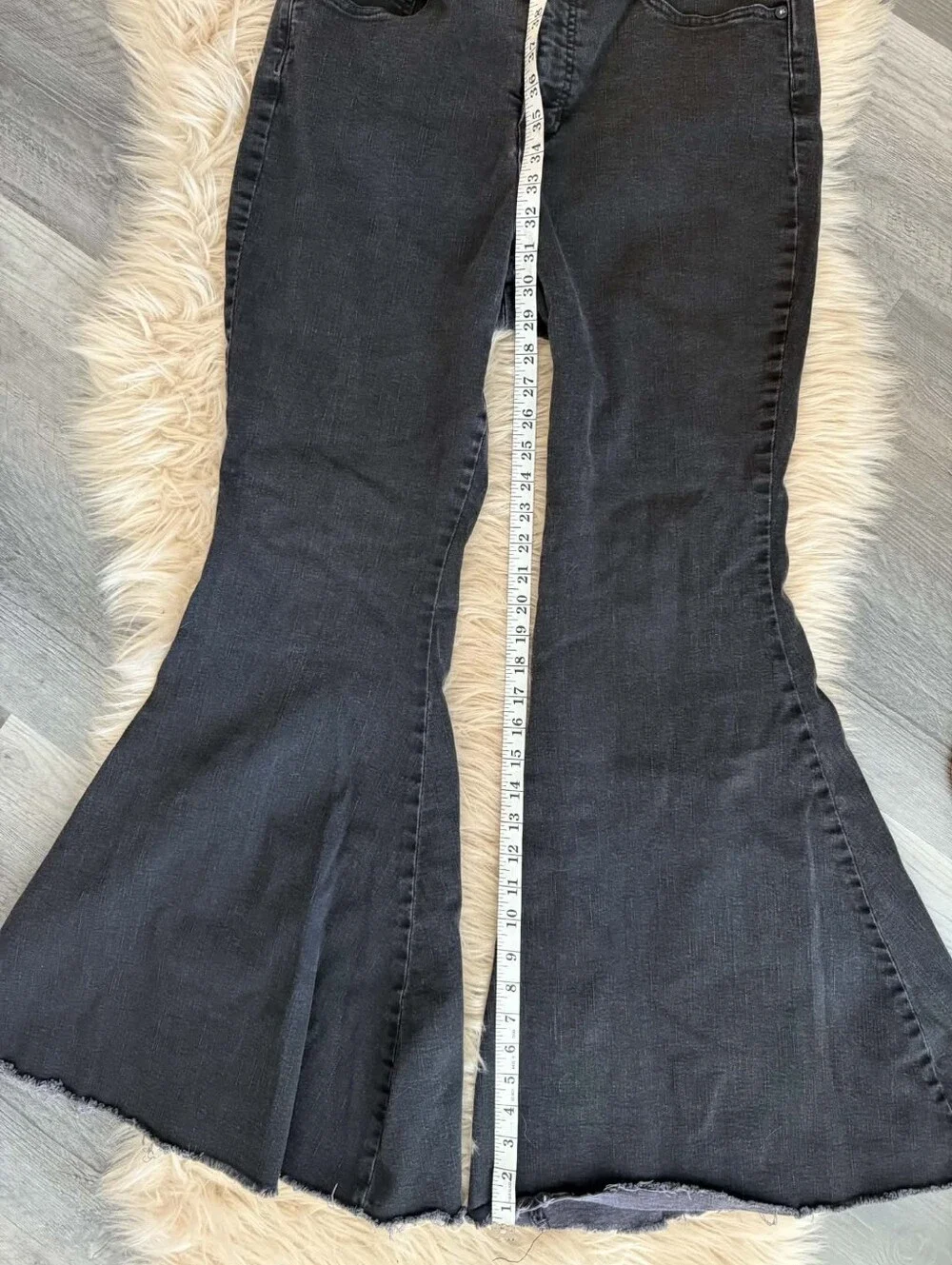Free People We The Free CRVY Super High-Rise Lace-Up Flare Jeans Women's Size 33